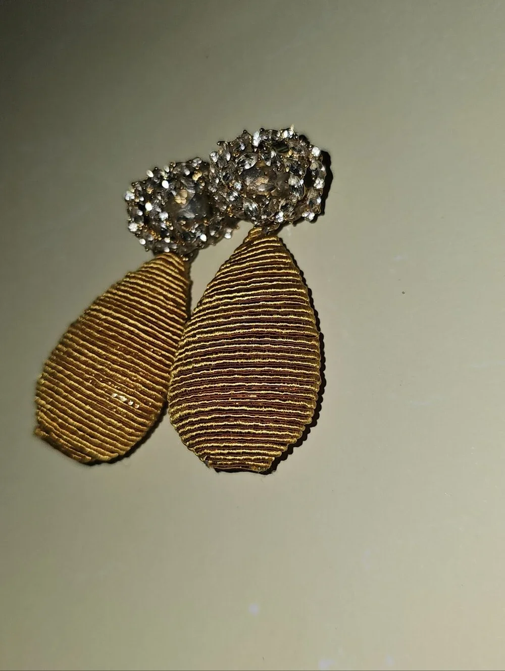Anthropologie 'Wrapped Drop' Statement Earrings in Gold